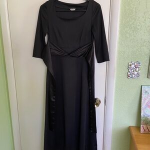 Sophisticated Long Sleeve Black Dress